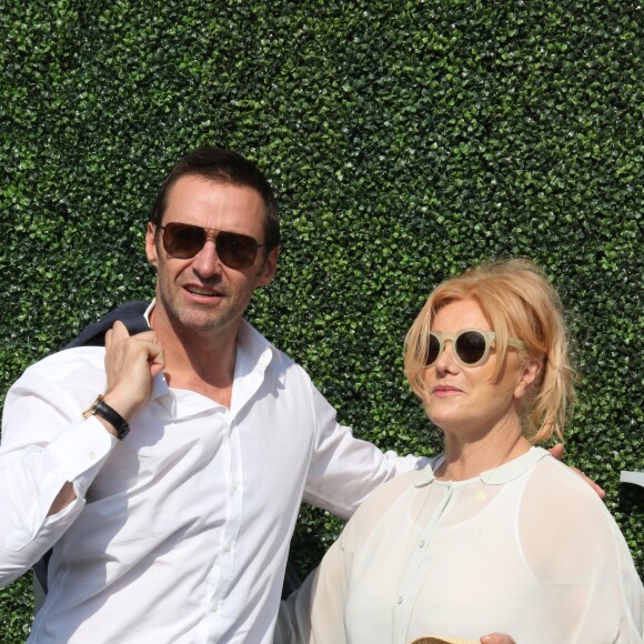 Hugh Jackman et sa femme Deborra-Lee Furness à l'USTA Billie Jean King National Tennis Center à Flushing Meadows lors des demi-finales hommes à l'US Open le 9 septembre 2016. © John Barrett/Globe Photos/Zuma Press/Bestimage