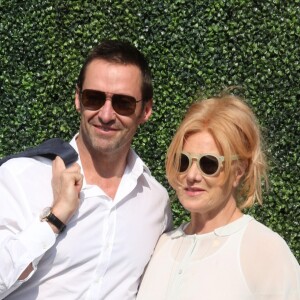 Hugh Jackman et sa femme Deborra-Lee Furness à l'USTA Billie Jean King National Tennis Center à Flushing Meadows lors des demi-finales hommes à l'US Open le 9 septembre 2016. © John Barrett/Globe Photos/Zuma Press/Bestimage