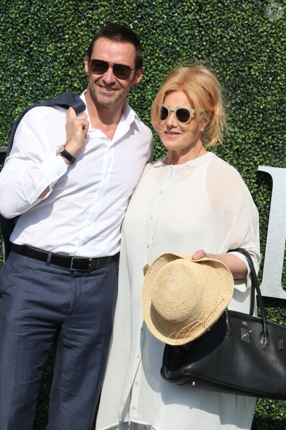 Hugh Jackman et sa femme Deborra-Lee Furness à l'USTA Billie Jean King National Tennis Center à Flushing Meadows lors des demi-finales hommes à l'US Open le 9 septembre 2016. © John Barrett/Globe Photos/Zuma Press/Bestimage