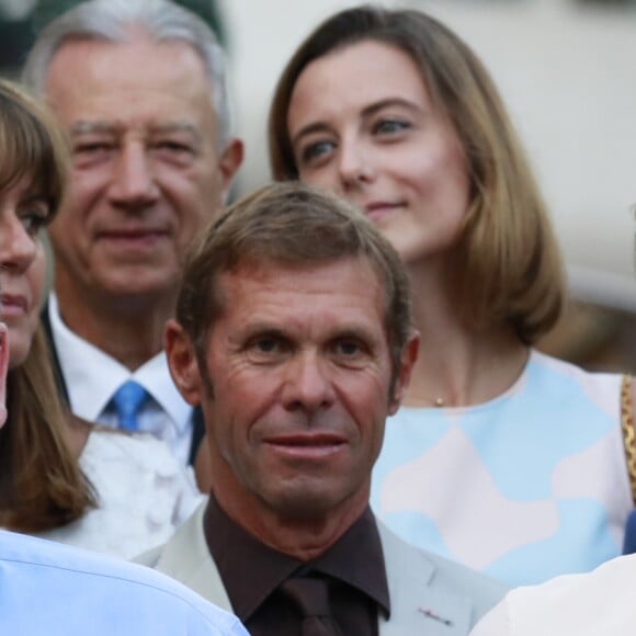 Le couple princier lors du pique-nique. Le prince héréditaire Jacques de Monaco participait avec ses parents le prince Albert et la princesse Charlene de Monaco au traditionnel pique-nique (Cavagnëtu) de rentrée organisé le 10 septembre 2016 pour les Monégasques dans le parc Princesse Antoinette. Deux arbres ont été plantés et bénis en son honneur et celui de sa soeur la princesse Gabriella, absente. © Claudia Albuquerque / Bestimage