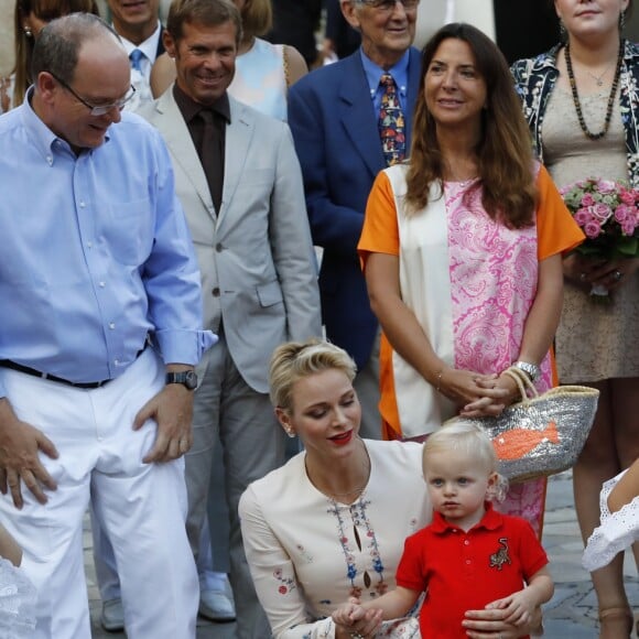 Le prince héréditaire Jacques de Monaco participait avec ses parents le prince Albert et la princesse Charlene de Monaco au traditionnel pique-nique (Cavagnëtu) de rentrée organisé le 10 septembre 2016 pour les Monégasques dans le parc Princesse Antoinette. Deux arbres ont été plantés et bénis en son honneur et celui de sa soeur la princesse Gabriella, absente. © Claudia Albuquerque / Bestimage