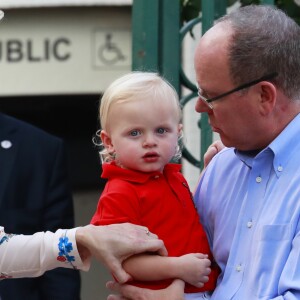 Le prince héréditaire Jacques de Monaco participait avec ses parents le prince Albert et la princesse Charlene de Monaco au traditionnel pique-nique (Cavagnëtu) de rentrée organisé le 10 septembre 2016 pour les Monégasques dans le parc Princesse Antoinette. Deux arbres ont été plantés et bénis en son honneur et celui de sa soeur la princesse Gabriella, absente. © Claudia Albuquerque / Bestimage