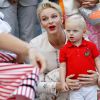 Le prince héréditaire Jacques de Monaco, captivé, participait avec ses parents le prince Albert et la princesse Charlene de Monaco au traditionnel pique-nique (Cavagnëtu) de rentrée organisé le 10 septembre 2016 pour les Monégasques dans le parc Princesse Antoinette. Deux arbres ont été plantés et bénis en son honneur et celui de sa soeur la princesse Gabriella, absente. © Claudia Albuquerque / Bestimage