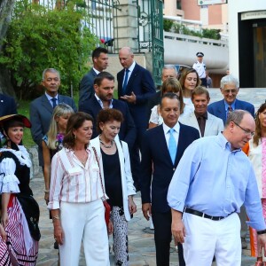 Le prince Albert II et la princesse Charlene de Monaco ont pris part avec leur fils le prince héréditaire Jacques de Monaco au traditionnel pique-nique (cavagnëtu) de rentrée organisé le 10 septembre 2016 pour les Monégasques dans le parc Princesse Antoinette. Deux arbres ont été plantés et bénis en son honneur et celui de sa soeur la princesse Gabriella, absente. © Olivier Huitel /Pool restreint Monaco / Bestimage