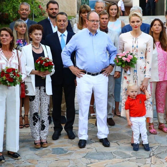 Le prince Albert II et la princesse Charlene de Monaco ont pris part avec leur fils le prince héréditaire Jacques de Monaco au traditionnel pique-nique (cavagnëtu) de rentrée organisé le 10 septembre 2016 pour les Monégasques dans le parc Princesse Antoinette. Deux arbres ont été plantés et bénis en son honneur et celui de sa soeur la princesse Gabriella, absente. © Olivier Huitel /Pool restreint Monaco / Bestimage