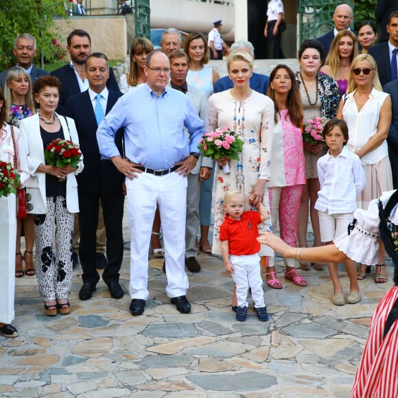 Le prince Albert II et la princesse Charlene de Monaco ont pris part avec leur fils le prince -héréditaire Jacques de Monaco au traditionnel pique-nique (cavagnëtu) de rentrée organisé le 10 septembre 2016 pour les Monégasques dans le parc Princesse Antoinette. Deux arbres ont été plantés et bénis en son honneur et celui de sa soeur la princesse Gabriella, absente. © Olivier Huitel /Pool restreint Monaco / Bestimage