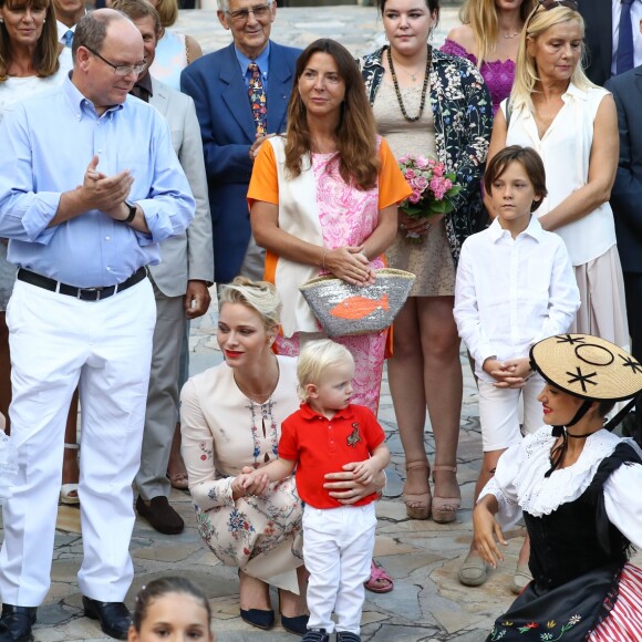 Le prince Albert II et la princesse Charlene de Monaco ont pris part avec leur fils le prince -héréditaire Jacques de Monaco au traditionnel pique-nique (cavagnëtu) de rentrée organisé le 10 septembre 2016 pour les Monégasques dans le parc Princesse Antoinette. Deux arbres ont été plantés et bénis en son honneur et celui de sa soeur la princesse Gabriella, absente. © Olivier Huitel /Pool restreint Monaco / Bestimage