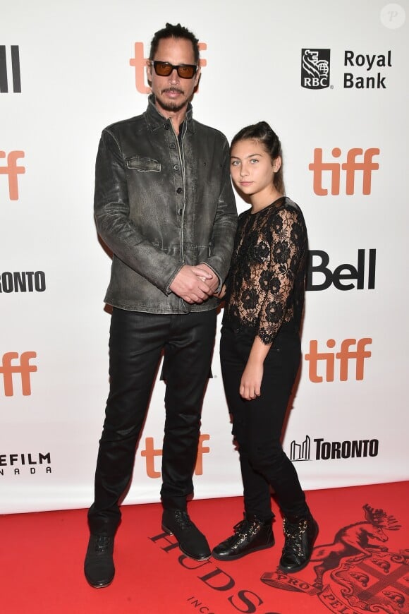 Chris Cornell et sa fille Toni Cornell lors de la première du film "The Promise" au Toronto International Film Festival, le 11 septembre 2016.