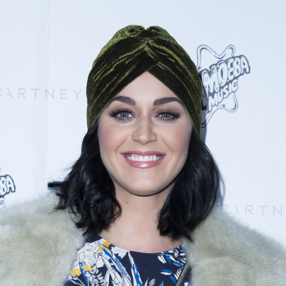 Katy Perry à la Présentation de la nouvelle collection Stella McCartney Automne 2016 au disquaire mythique Amoeba à Los Angeles, le 12 janvier 2016. © Olivier Borde/Bestimage