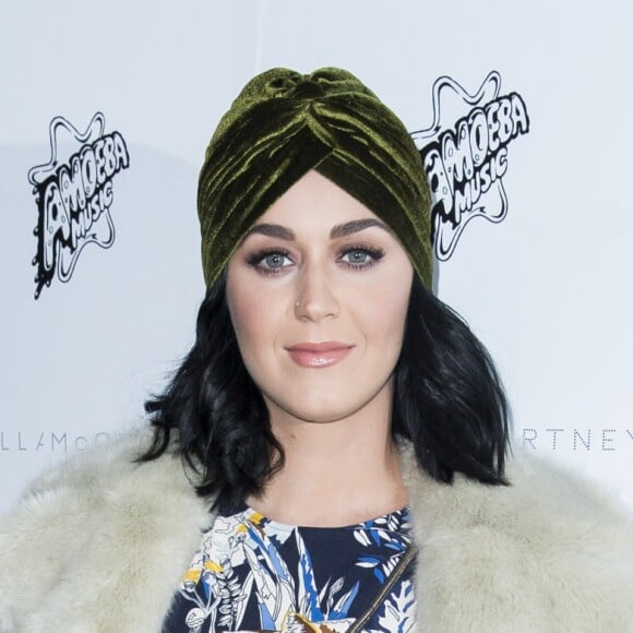 Katy Perry lors de la Présentation de la nouvelle collection Stella McCartney Automne 2016 au disquaire mythique Amoeba à Los Angeles, le 12 janvier 2016. © Olivier Borde/Bestimage