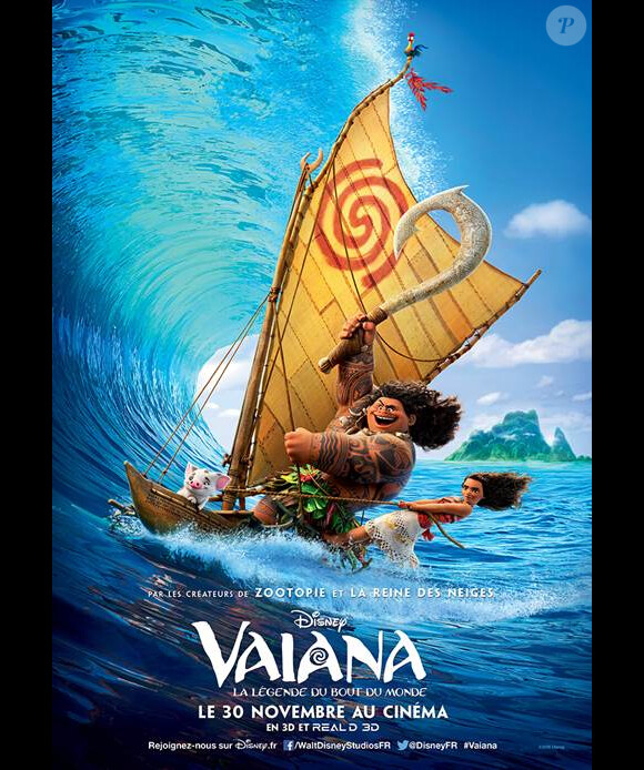 Affiche du film Vaiana - La Légende du bout du monde, en salles le 30 novembre 2016