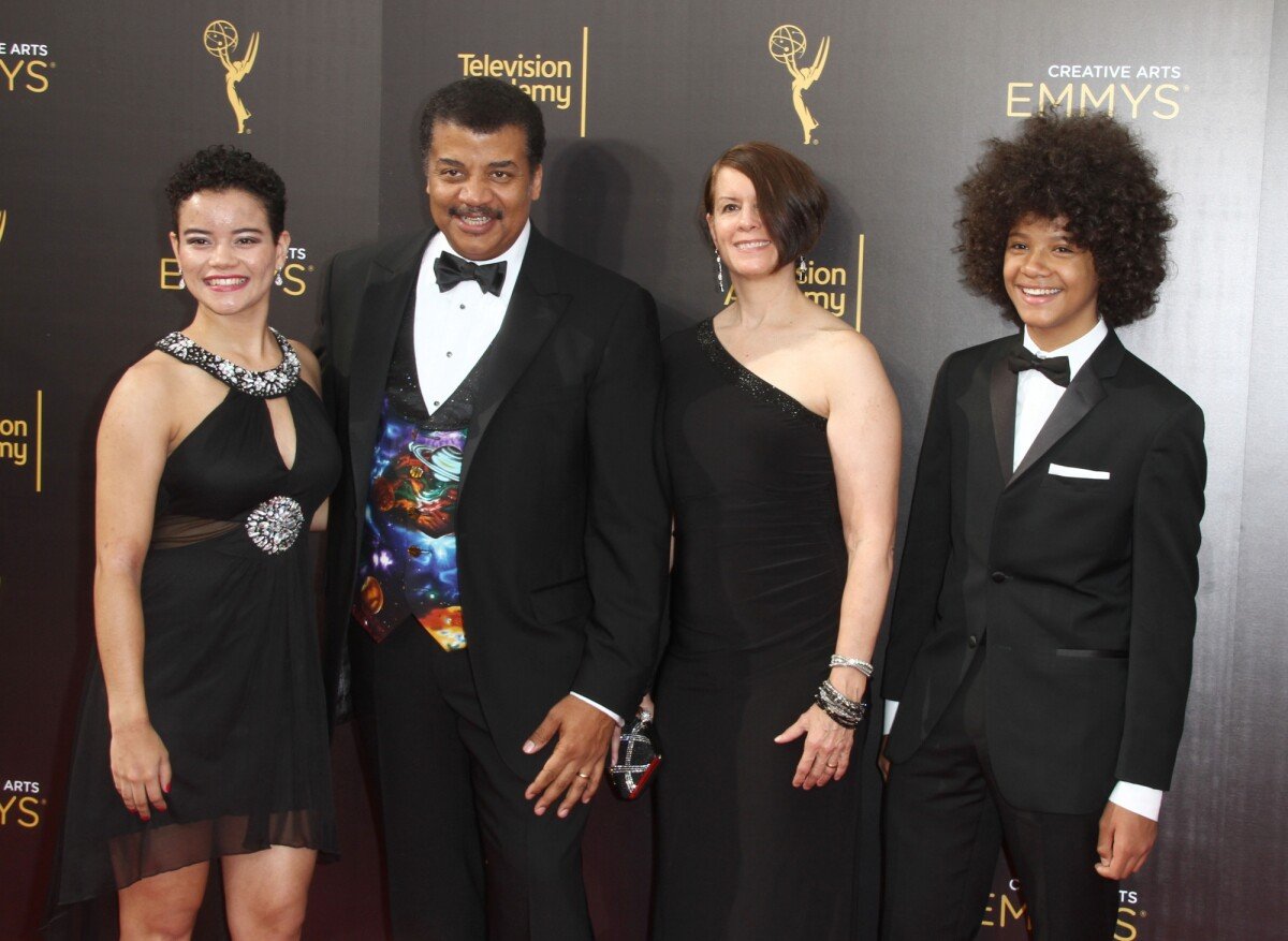 Photo : Neil Degrasse avec sa fille Miranda Tyson, sa femme Alice Young