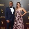 Jordan Peele et sa femme Chelsea Peretti à la soirée Creative Arts Emmy Awards au théâtre The Microsoft à Los Angeles, le 11 septembre 2016