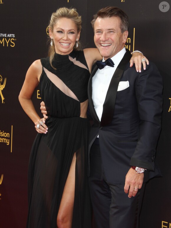 Robert Herjavec et sa femme Kym Johnson à la soirée Creative Arts Emmy Awards au théâtre The Microsoft à Los Angeles, le 11 septembre 2016