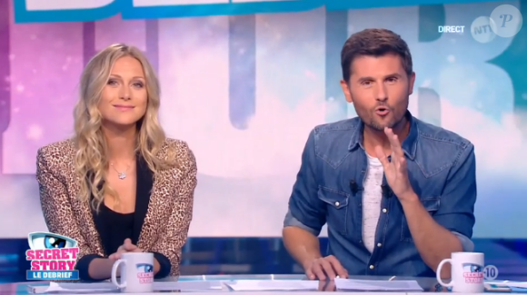 Christophe Beaugrand et Fanny apportent des précisions concernant la grossesse de la candidate. "Débrief" de "Secret Story 10", le 16 septembre 2016 sur NT1.