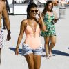 Kourtney Kardashian sur une plage à Miami avec son fils Reign Aston Disick Le 17 septembre 2016