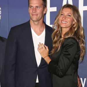 Tom Brady et sa femme Gisele Bündchen à la première de ''Years of Living Dangerously'' au musée d'histoire naturel à New York, le 21 septembre 2016© Sonia