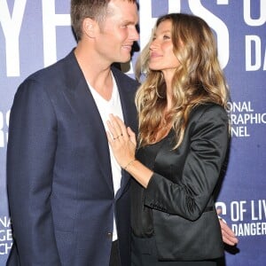 Gisele Bündchen et son mari Tom Brady à la première de "National Geographic's Years of Living Dangerously - Saison 2" à New York, le 21 septembre 2016.