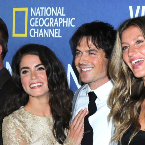 Nikki Reed, Ian Somerhalder et Gisele Bundchen à la première de "National Geographic's Years of Living Dangerously - Saison 2" à New York, le 21 septembre 2016.