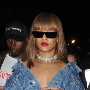 Rihanna et Justin Bieber à la sortie du Tape Nightclub à Londres le 20 aout 2016.