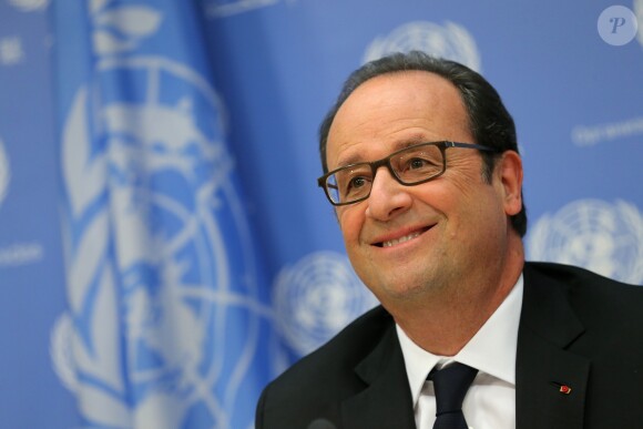 Le président François Hollande donne une conférence de presse aux Nations Unis à New York le 20 septembre 2016.