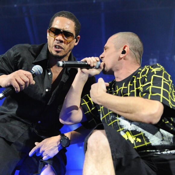 JoeyStarr et Kool Shen - NTM au Parc des Princes à Paris, le 19 juin 2010.