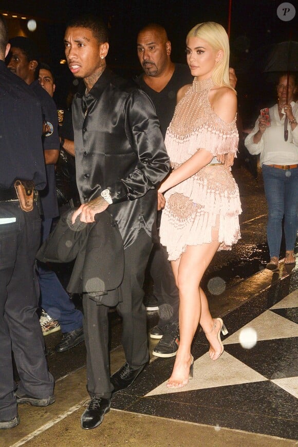 Tyga et Kylie Jenner à New York, le 9 septembre 2016.