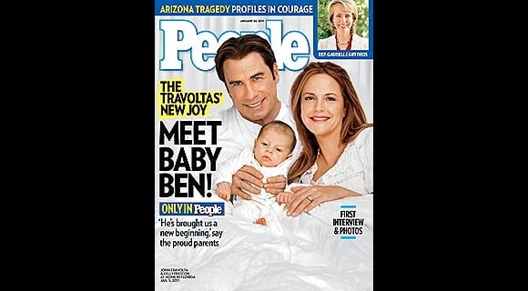Le magazine People avait fait sa couverture avec John Travolta et Kelly Preston, heureux parents de Ben en 2010