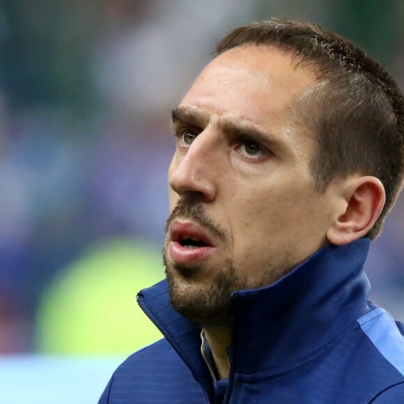 Franck Ribery - L'equipe de France de football s'est qualifiee pour la prochaine Coupe du Monde au Bresil en battant l'Ukraine 3 a 0 au Stade de France en match de barrage a Saint-denis le 19 novembre 2013.  The football team of France qualified for the FIFA World Cup in Brazil after beating Ukraine 3 to 0 at the Stade de France in playoff in Saint-Denis 19 November 2013.19/11/2013 - Saint-Denis