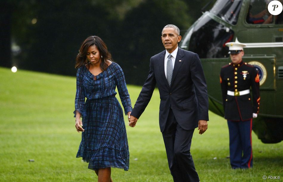 Barack Obama et Michelle Obama, le 28 septembre 2016 à la Maison ...