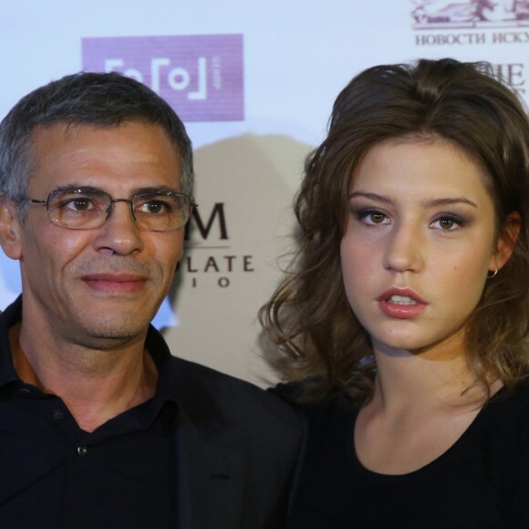 Abdellatif Kechiche et Adèle Exarchopoulos à Moscou. Le 2 novembre 2013