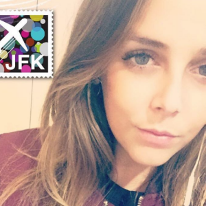 Pauline Ducruet à son départ de l'aéroport JFK, à New York, le 29 septembre 2016 pour venir assister à Paris à la Fashion Week. Photo Instagram.