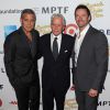 George Clooney, Michael Douglas, Hugh Jackman lors du 95e anniversaire du MPTF à Los Angeles, le 1er octobre 2016.