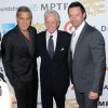 George Clooney, Michael Douglas, Hugh Jackman lors du 95e anniversaire du MPTF à Los Angeles, le 1er octobre 2016.