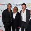 Jim Gianopulos, George Clooney, Hugh Jackman, Jeffrey Katzenberg lors du 95e anniversaire du MPTF 'Hollywood's Night Under The Stars', à Los Angeles, le 1er octobre 2016.