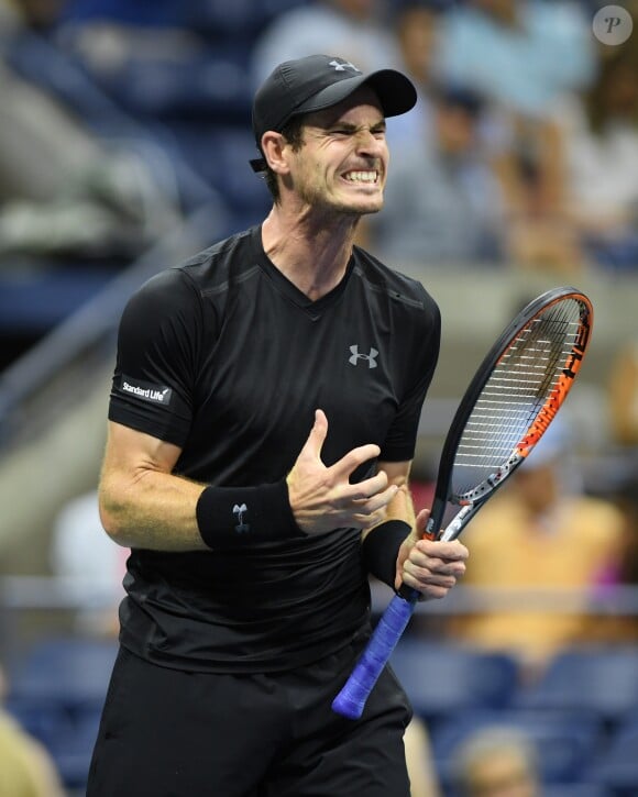 Andy Murray pendant l'US Open 2016 au USTA Billie Jean King National Tennis Center à Flushing Meadow, New York, le 30 août 2016.