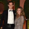 Andy Murray et sa femme Kim Sears au dîner de gala du tournoi de tennis de Wimbledon à Londres le 10 juillet 2016.
