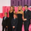 Patrick Dempsey, sa femme Jillian Dempsey et leurs enfants Darby Galen Dempsey, Tallula Fyfe Dempsey et Sullivan Patrick Dempsey - Avant-première mondiale du film "Bridget Jones's Baby" au cinéma Odeon Leicester Square à Londres, le 5 septembre 2016.