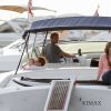 Exclusif - Nico Rosberg, sa femme Vivian Sibold et leur fille Alaïa se baladent en bateau à bord du Kimax. Ibiza, Espagne, le 23 septembre 2016.
