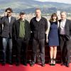 Omar Sy, Irfan Khan, Ron Howard, Tom Hanks, Felicity Jones et Dan Brown - Photocall du film "Inferno" à Florence, le 7 octobre 2016.