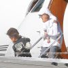 Kim Kardashian de retour à Los Angeles avec sa mère Kris et ses enfants Saint et North, le 6 octobre 2016