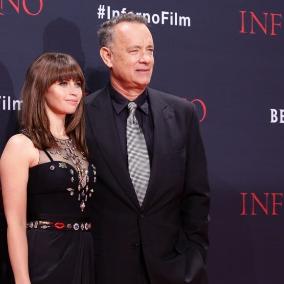 Felicity Jones, Tom Hanks - Première du film "Inferno" à Berlin. Le 10 octobre 2016