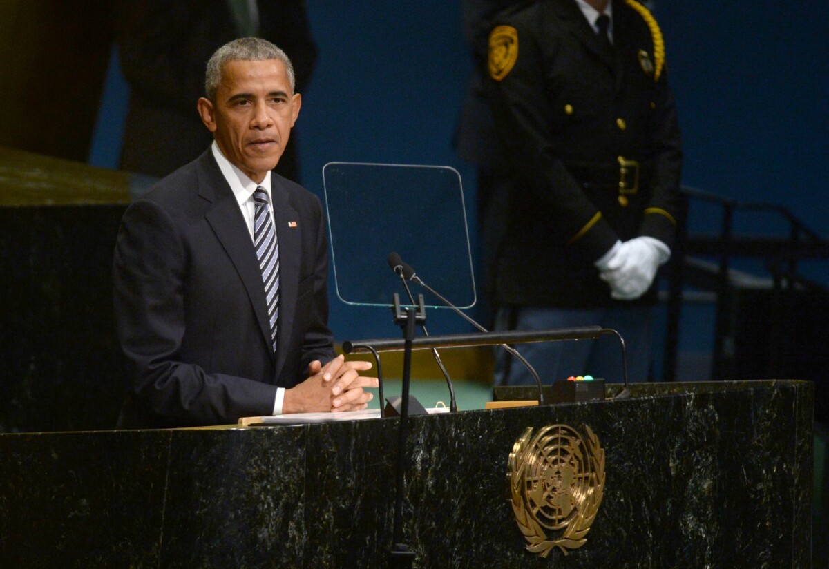 Photo : Le président américain Barack Obama a prononcé son dernier ...