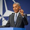 Barack Obama en conférence de presse lors du somment de l'OTAN à Varsovie en Pologne le 9 juillet 2016.