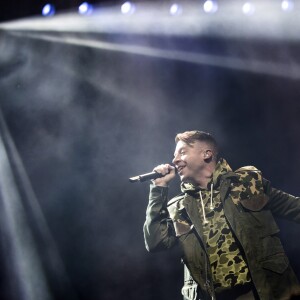 Macklemore en concert au stade Mercedes-Benz à Berlin. Le 14 mars 2016