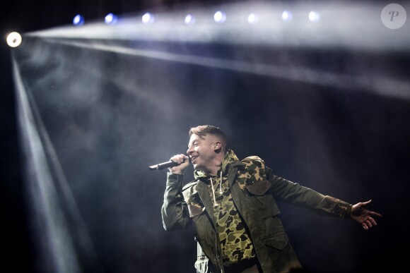 Macklemore en concert au stade Mercedes-Benz à Berlin. Le 14 mars 2016
