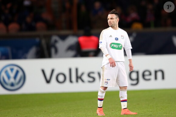 Mathieu Valbuena - Match de coupe de France entre le PSG et Lyon au Parc des Princes à Paris le 10 février 2016.