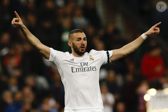 Karim Benzema lors du match Real Madrid contre le FC Seville à Madrid en Espagne le 20 mars 2016.