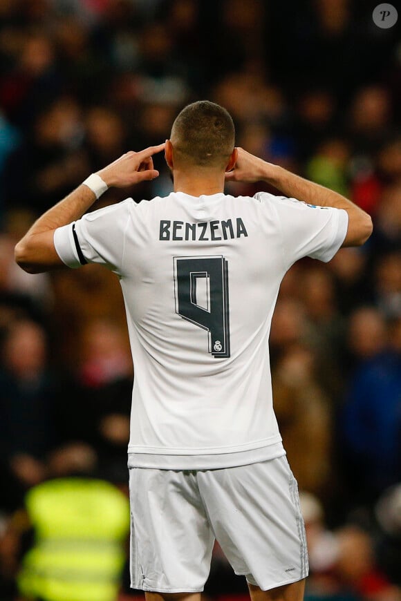 Karim Benzema lors du match Real Madrid contre le FC Seville à Madrid en Espagne le 20 mars 2016.