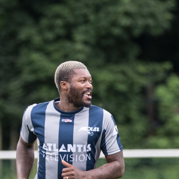 Djibril Cissé -lors du tournoi de football Media Cup, un tournoi par équipe de production ou chaine de télévision, à Meudon. Le 2 juillet 2016